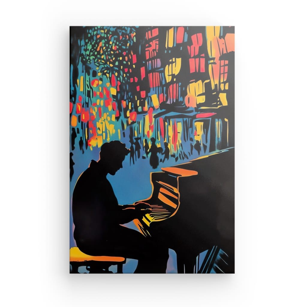 Tableau Piano Nocturne Urbain
