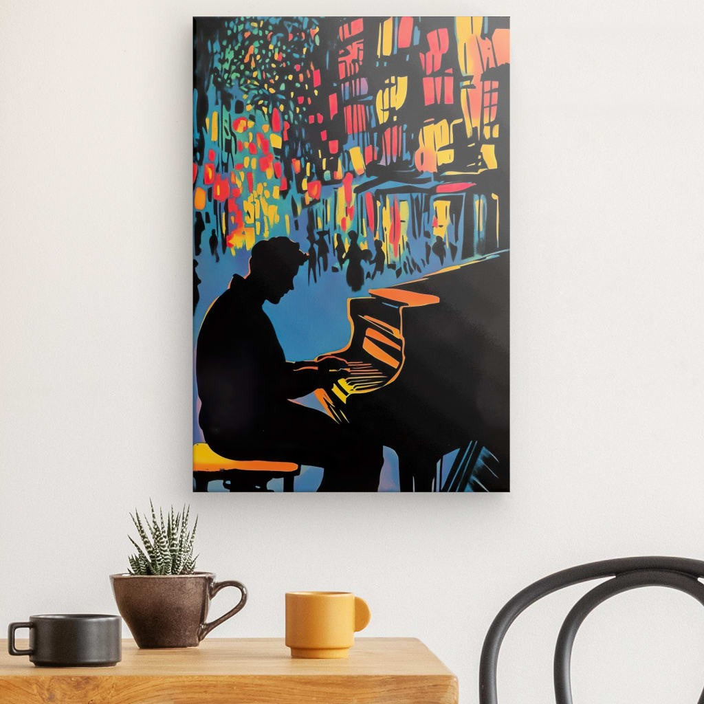 Tableau Piano Nocturne Urbain