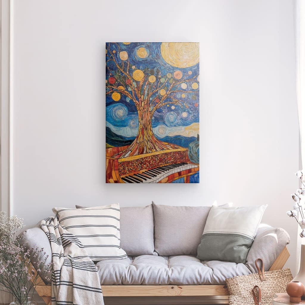 Tableau Piano Arbre de Vie Mélodique