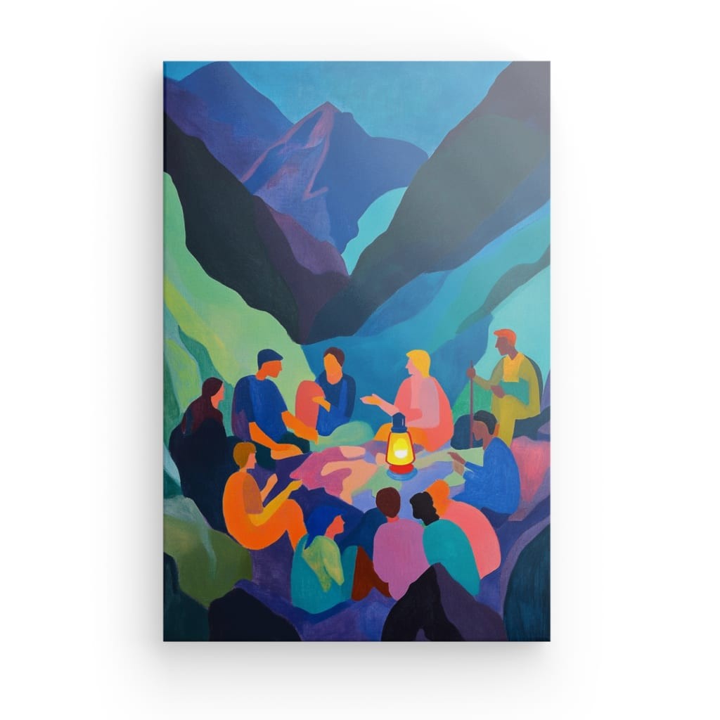 Tableau Veillée en Montagne