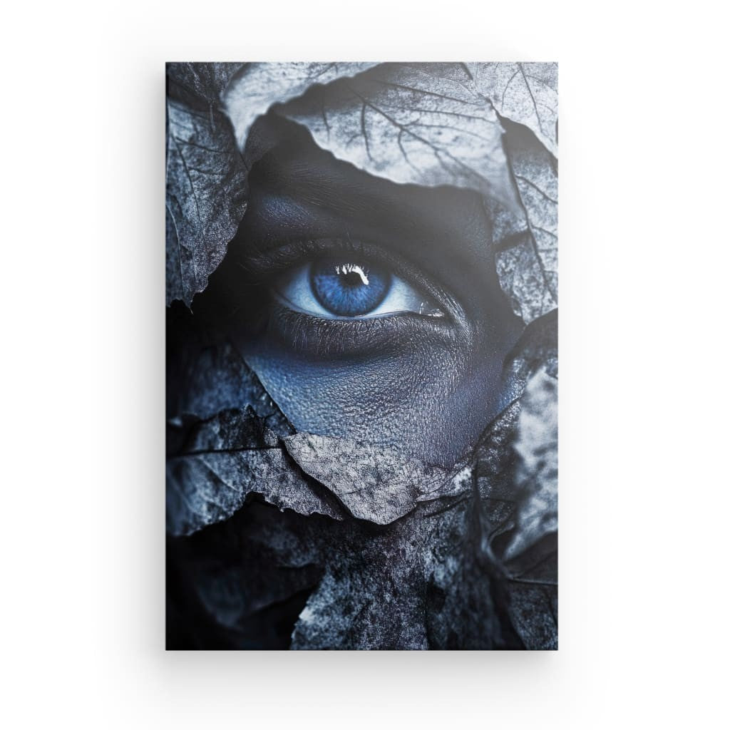 Tableau Bleu Regard Mystique