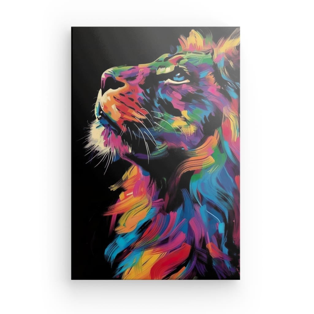 Tableau Lion Multicolore