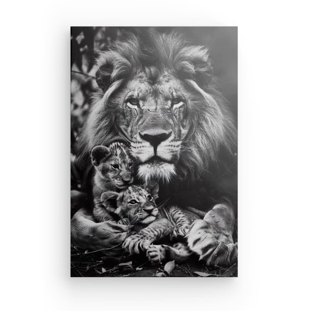 Tableau Lion et Lionceaux