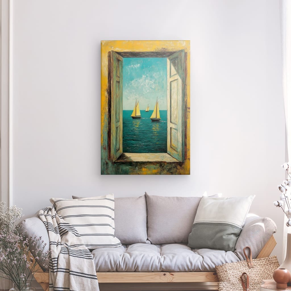 Tableau Fenêtre Ouverte sur la Mer