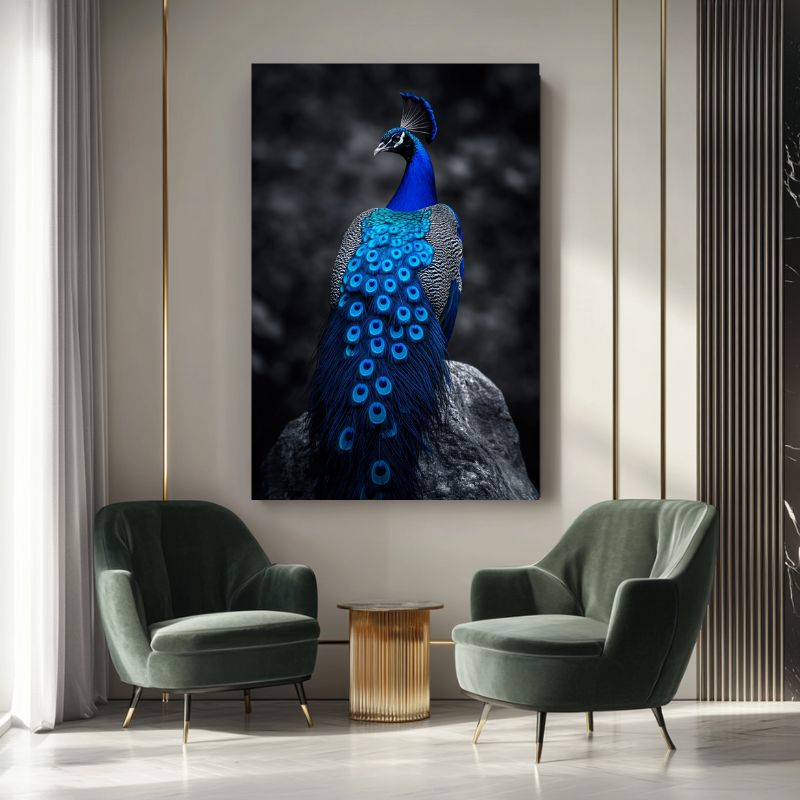 Tableau Bleu Paon Royal