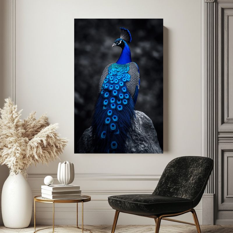 Tableau Bleu Paon Royal