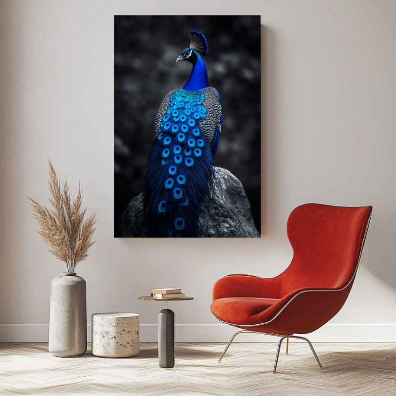 Tableau Bleu Paon Royal