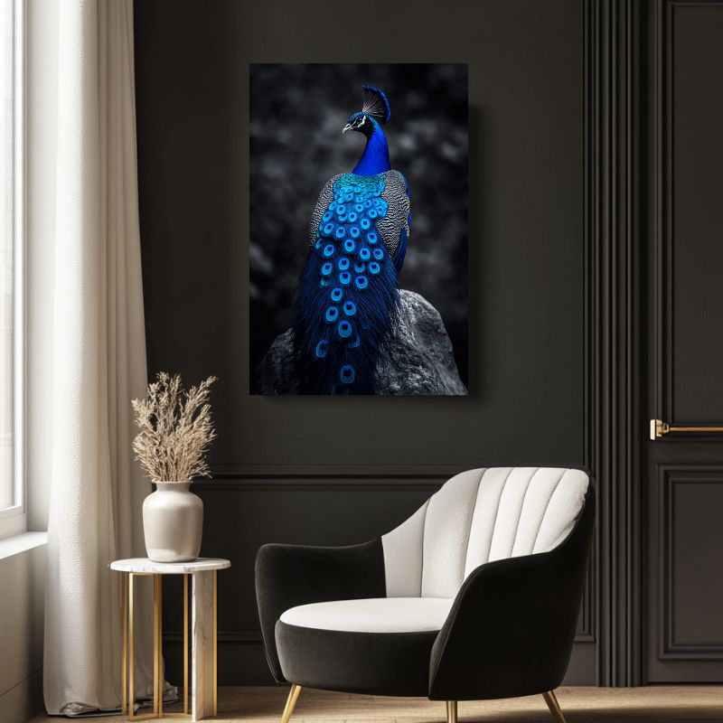 Tableau Bleu Paon Royal