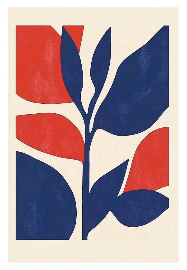Tableau Bohème Bleu Rouge
