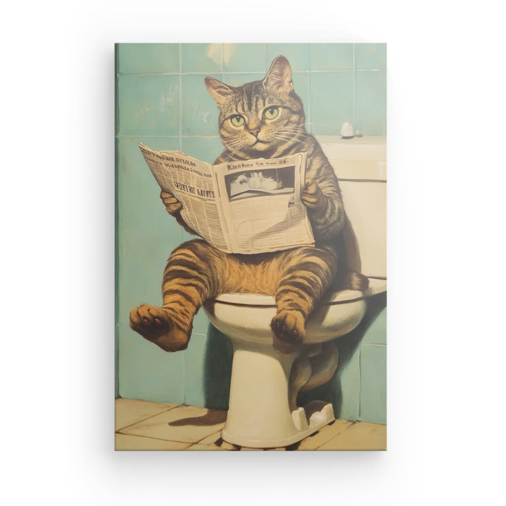 Tableau Chat Toilette