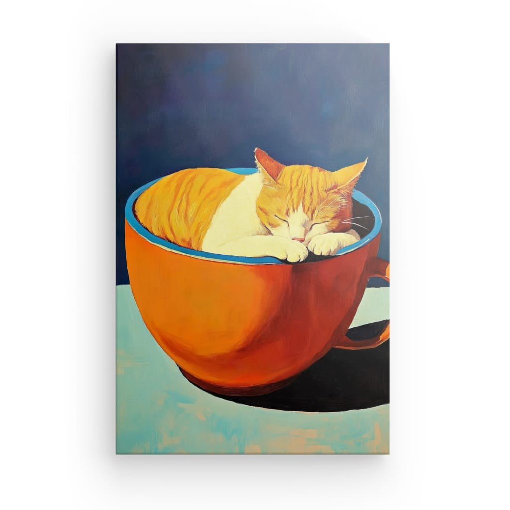 Tableau Chat dans une tasse