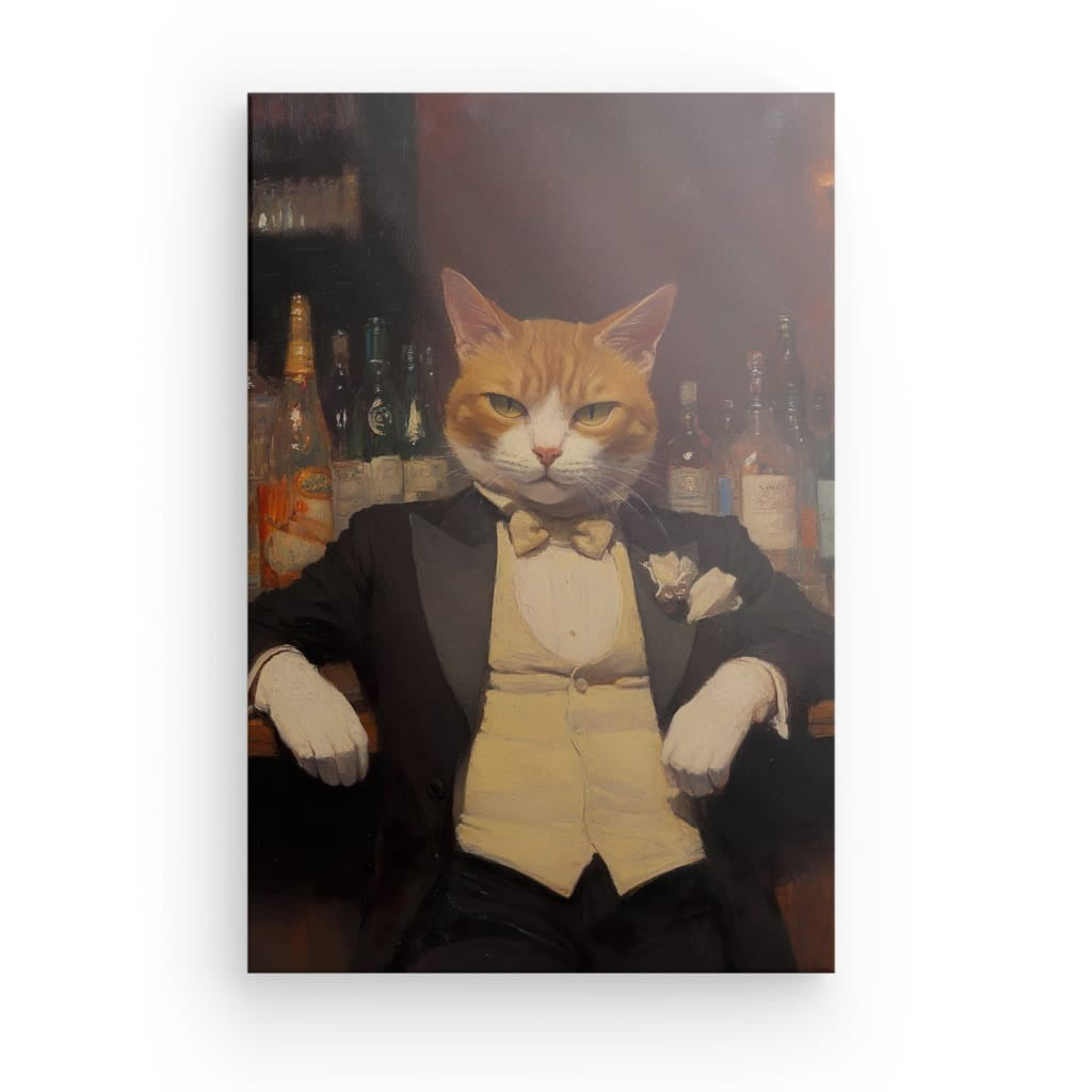Tableau Chat en Costume