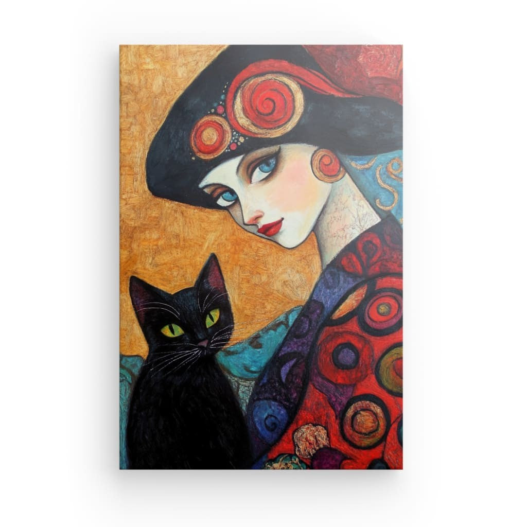 Tableau Femme et Chat