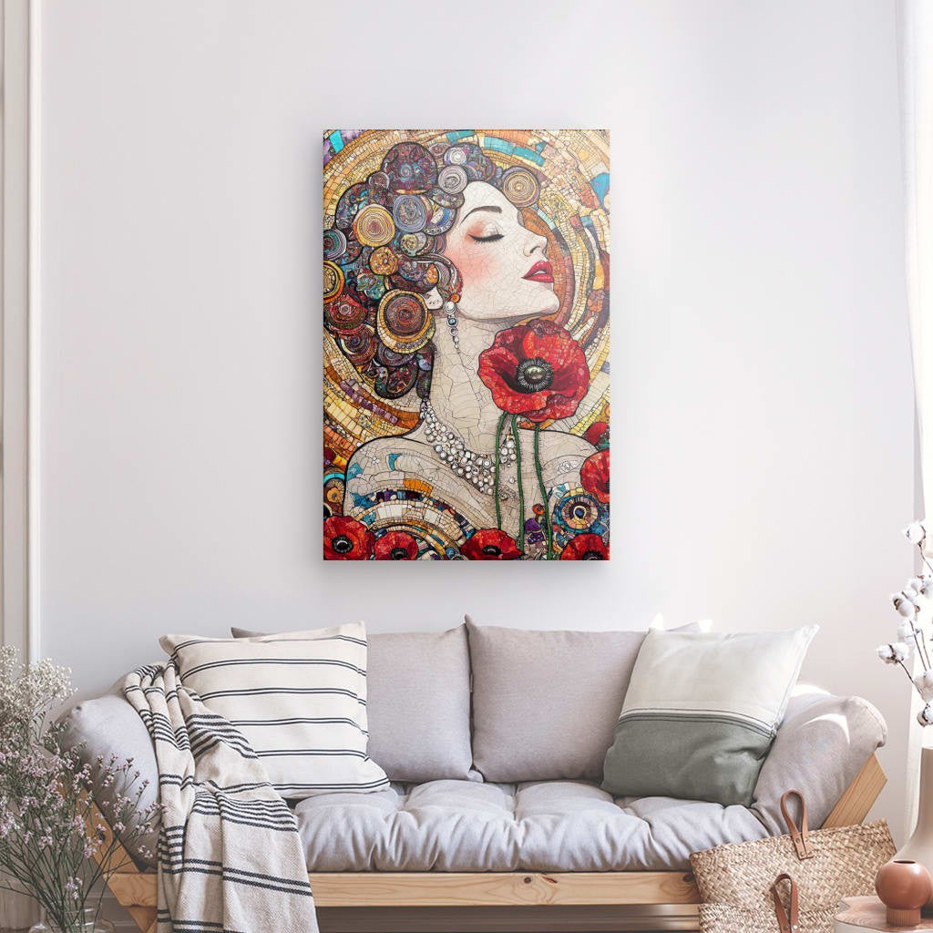 Tableau Femme Fleur