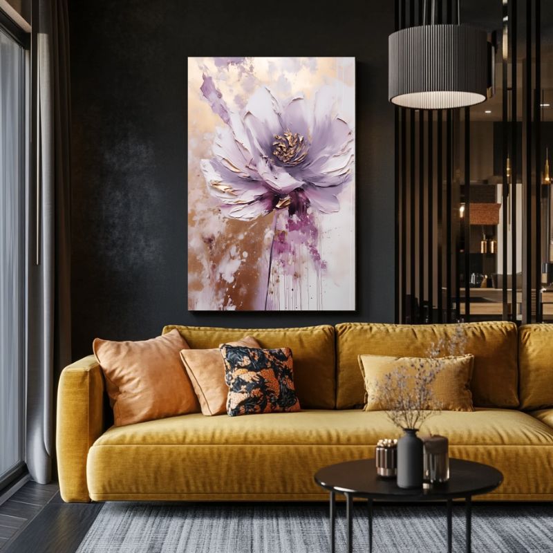 Tableau Fleur Mauve