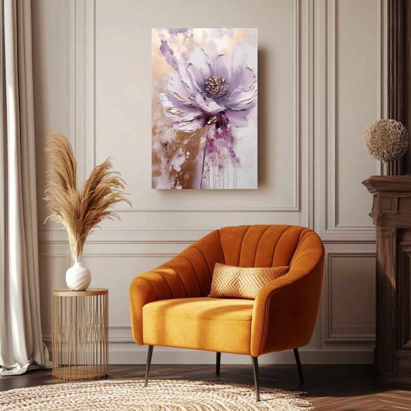 Tableau Fleur Mauve