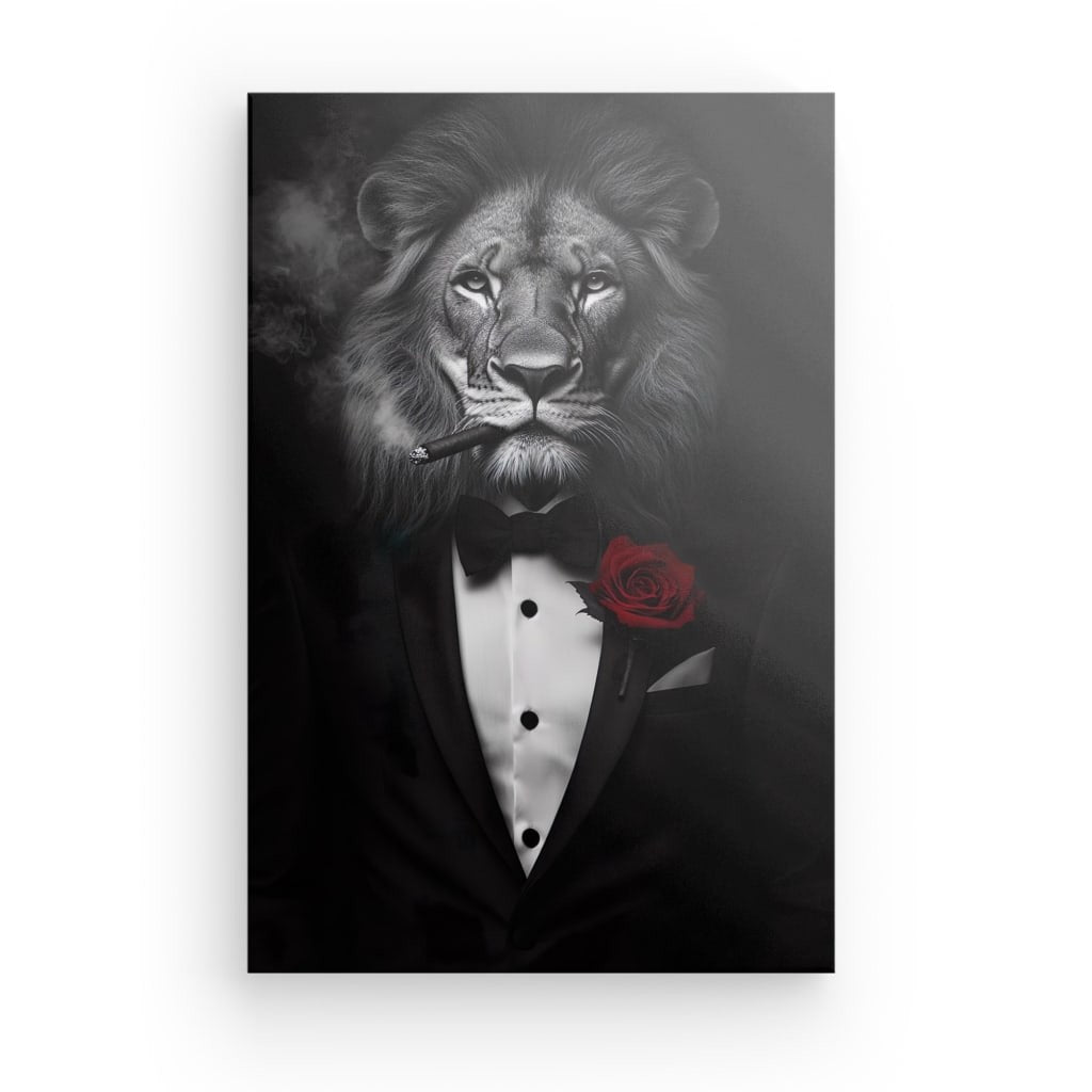 Tableau Lion en Costume