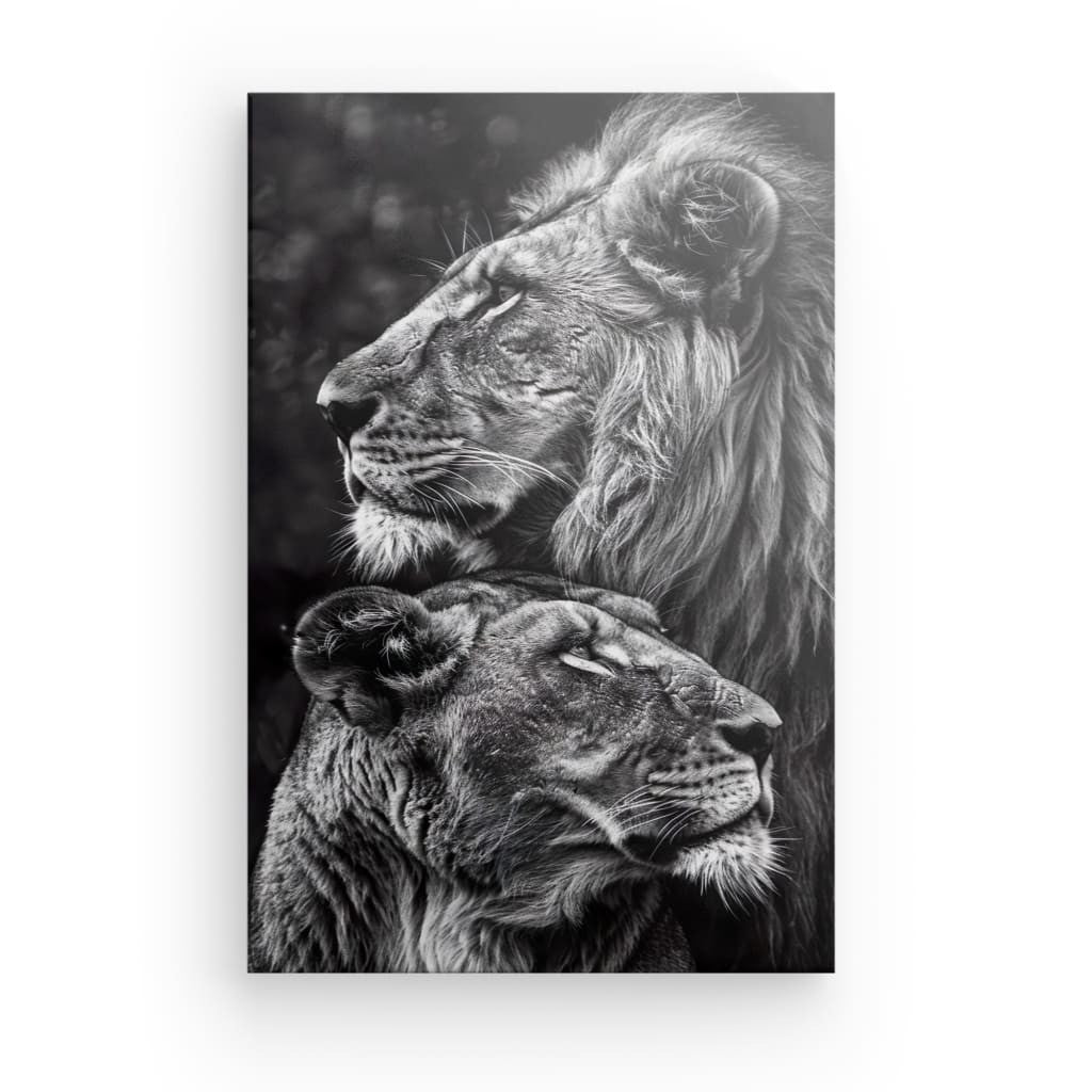 Tableau Lion et Lionne