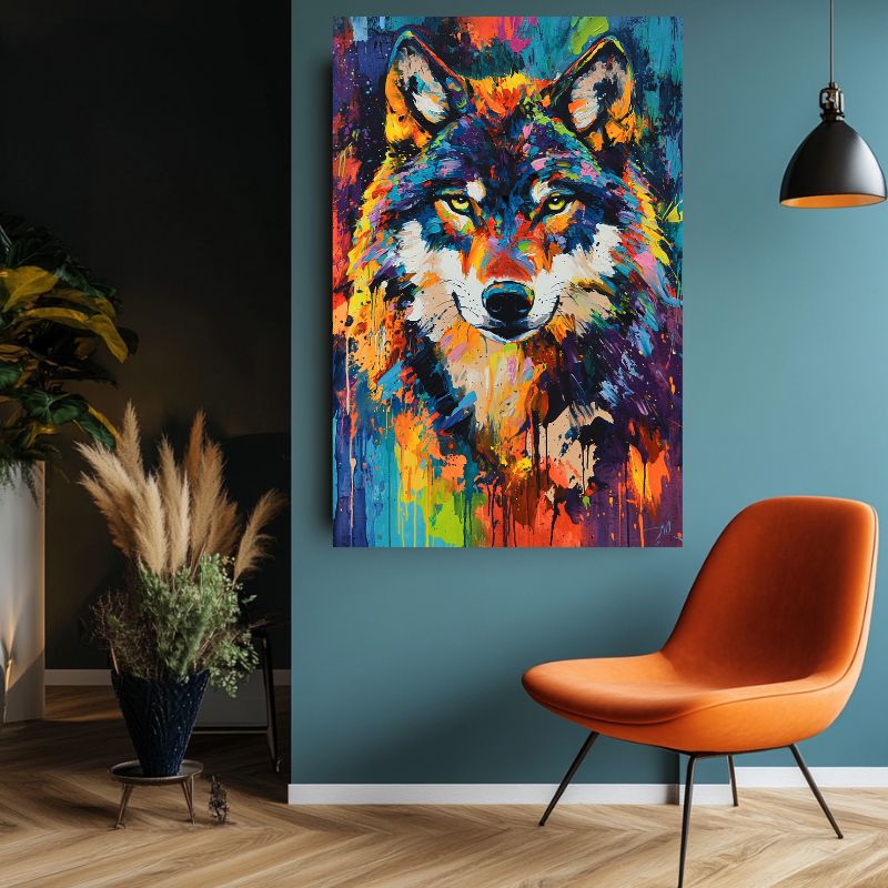 Tableau_Loup_Colore