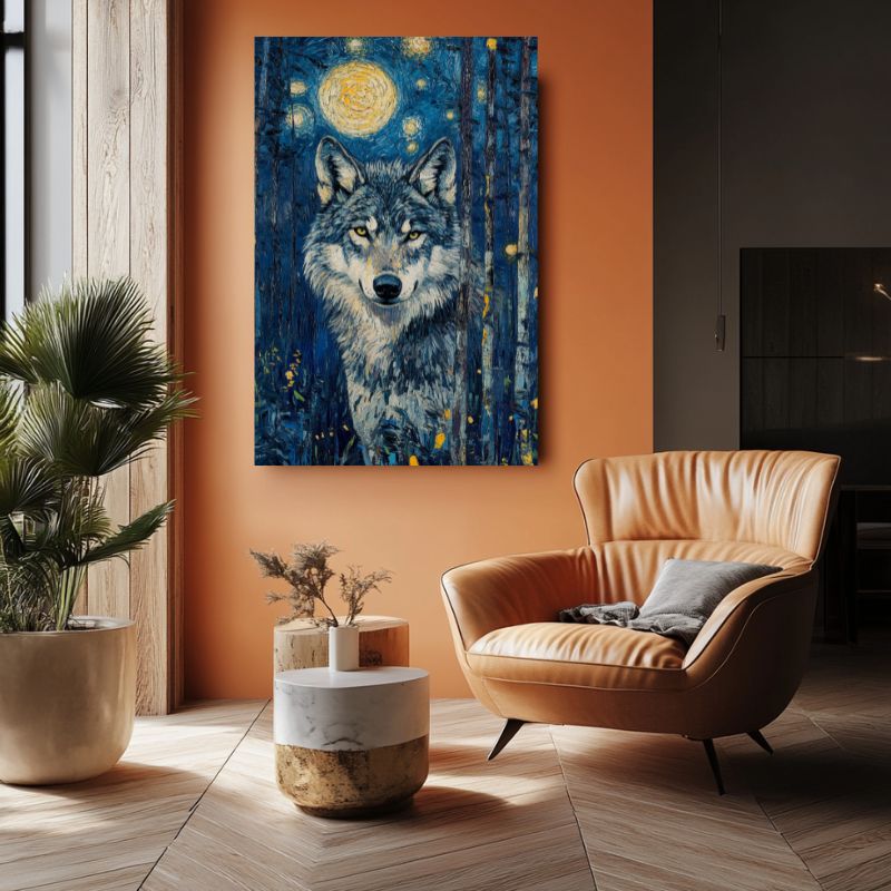 Tableau_Loup_Foret_avec_lune