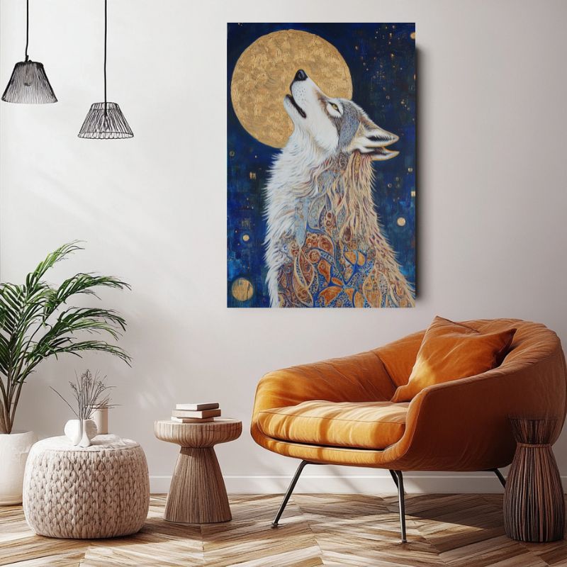 Tableau_Loup_Lune_deco