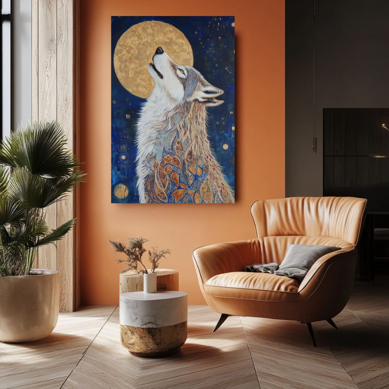 Tableau_Loup_Lune_salon
