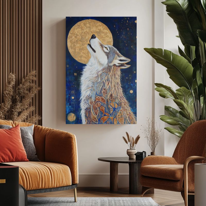 Tableau_Loup_avec_Lune