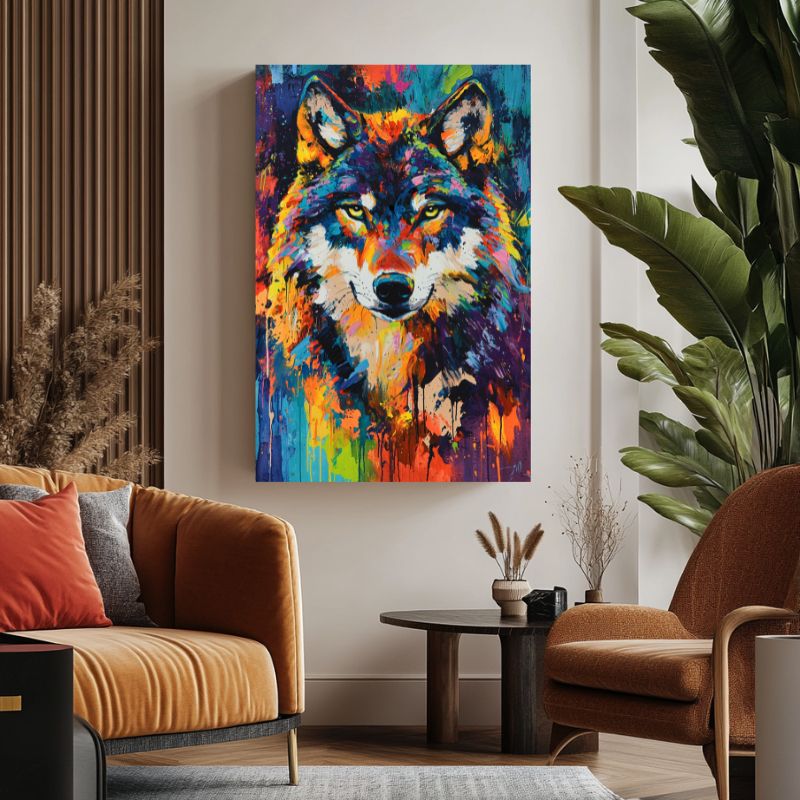 Tableau_Loup_multicouleur