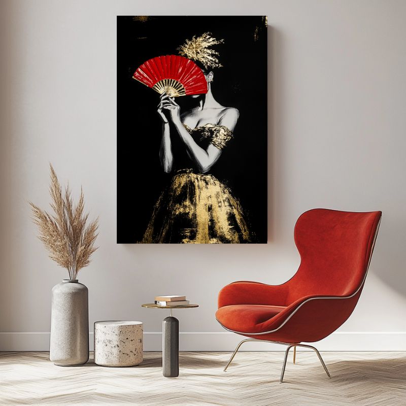 Tableau_Moderne_avec une touche de rouge