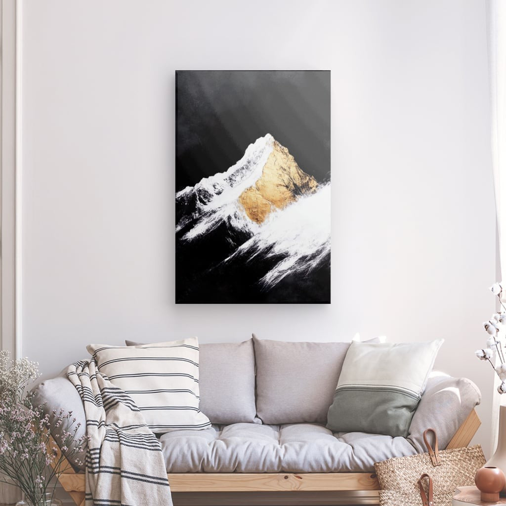Tableau Montagne Noir et Blanc