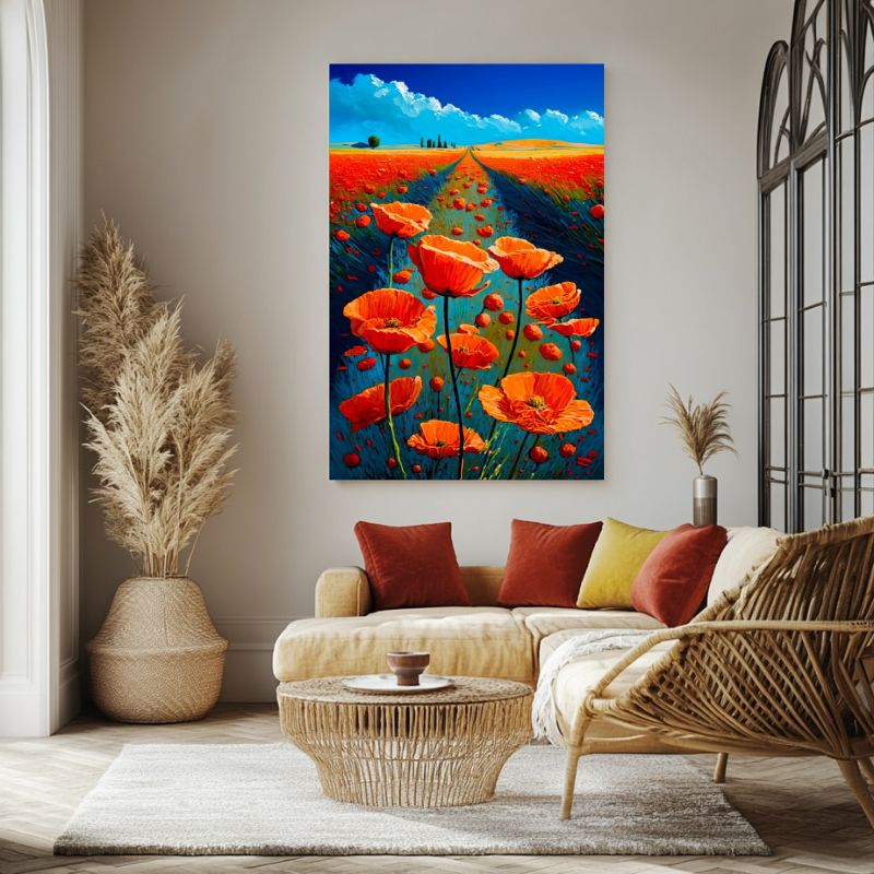Tableau Mural Coquelicot