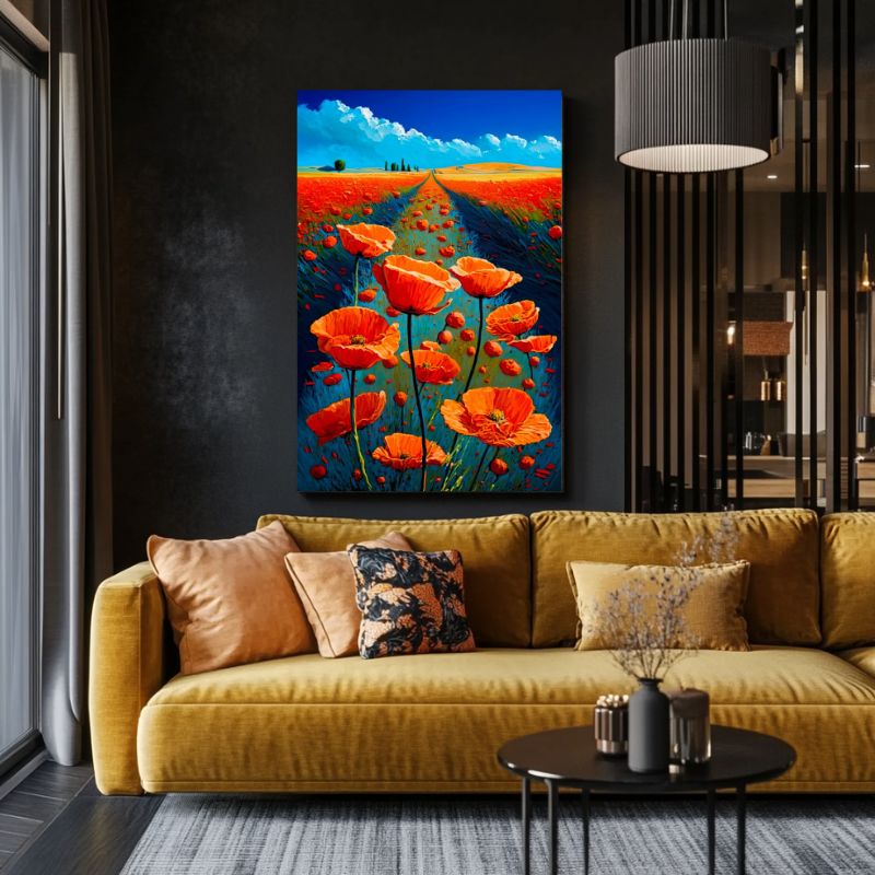 Tableau Mural Coquelicot