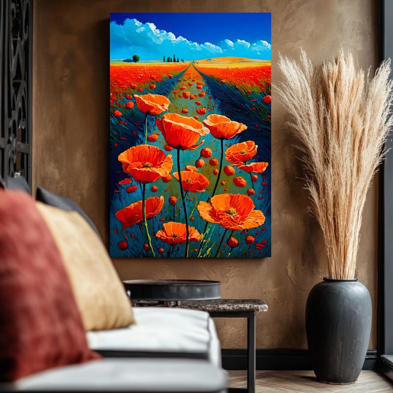 Tableau Mural Coquelicot