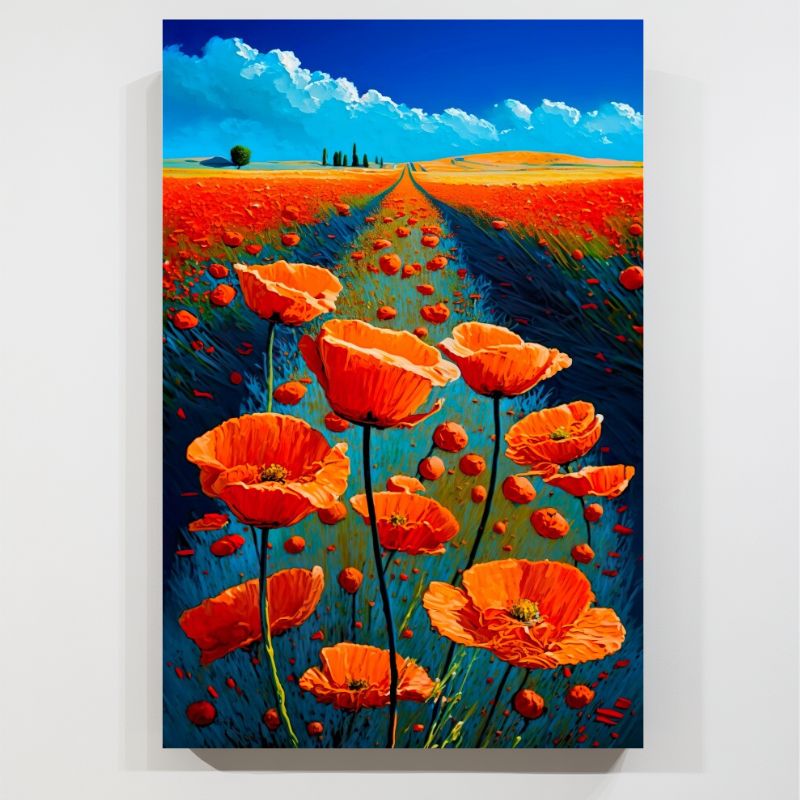 Tableau Mural Coquelicot