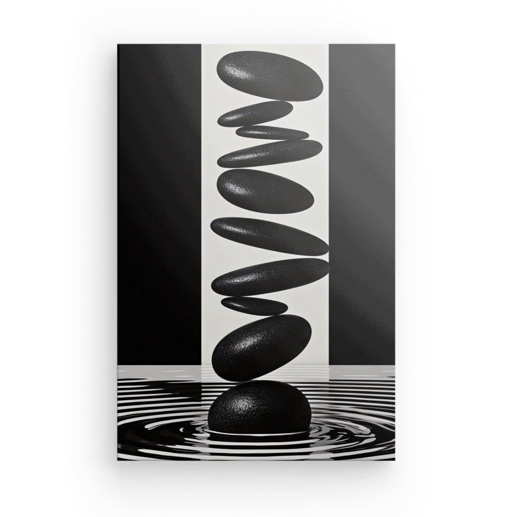 Tableau Noir et Blanc Zen