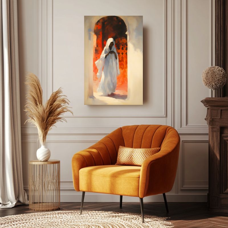 Tableau Oriental Blanc