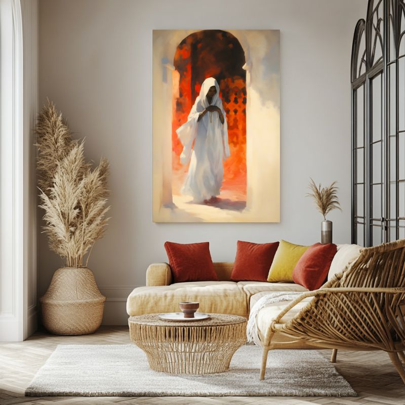 Tableau Oriental Blanc