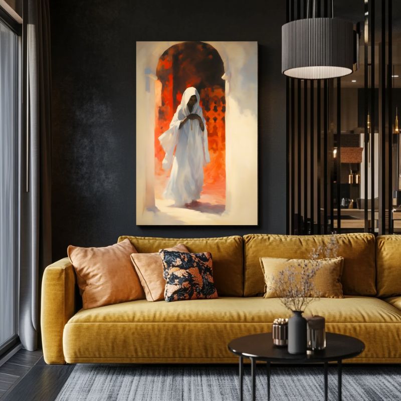 Tableau Oriental Blanc