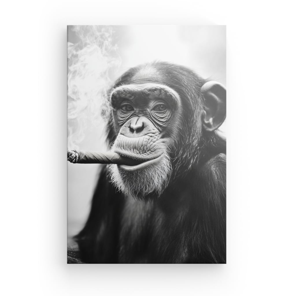 Tableau Singe avec Cigare