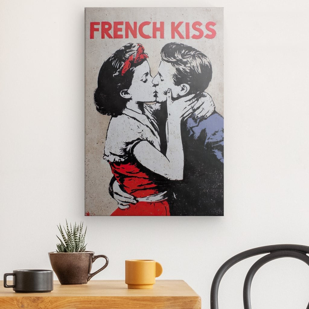 Tableau Street Art Baiser