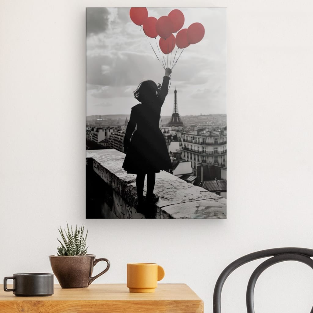 Tableau Street Art Ballon Rouge