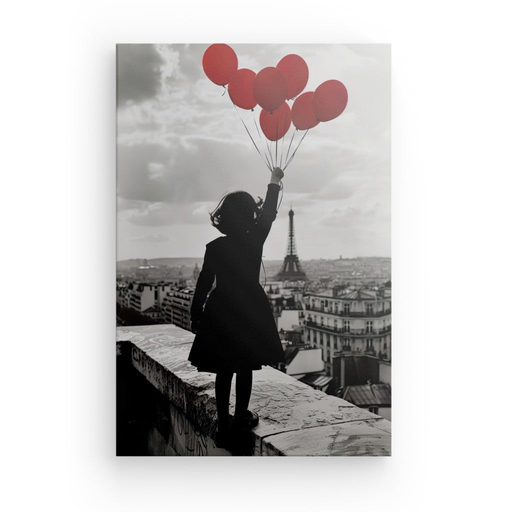 Tableau Street Art Ballon Rouge