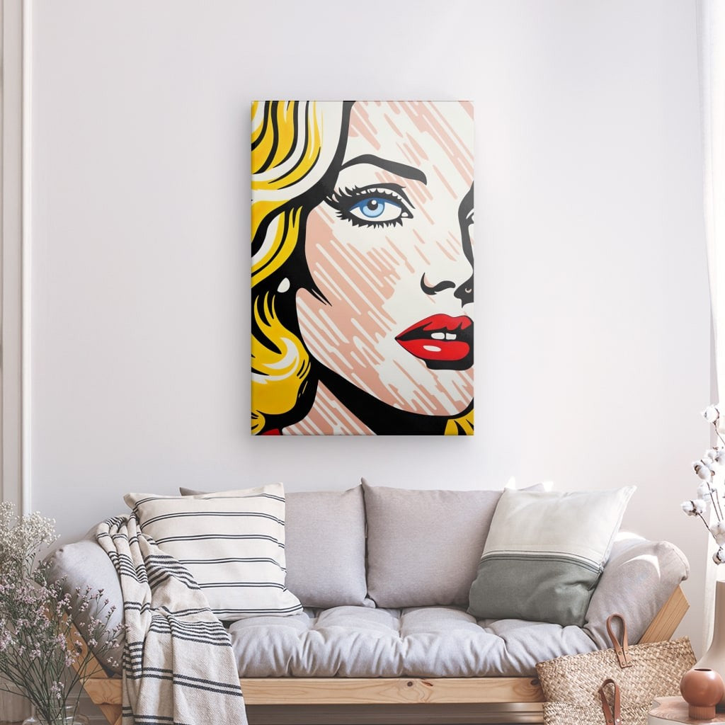 Tableau Visage Femme Pop Art