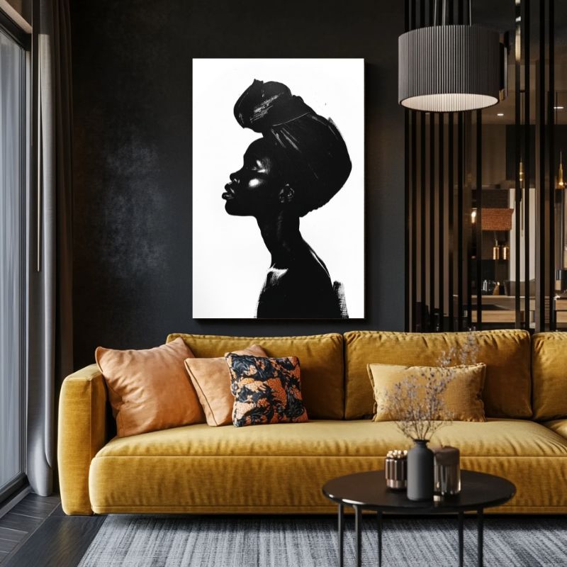 Tableau_africain_noir_et_blanc_femme