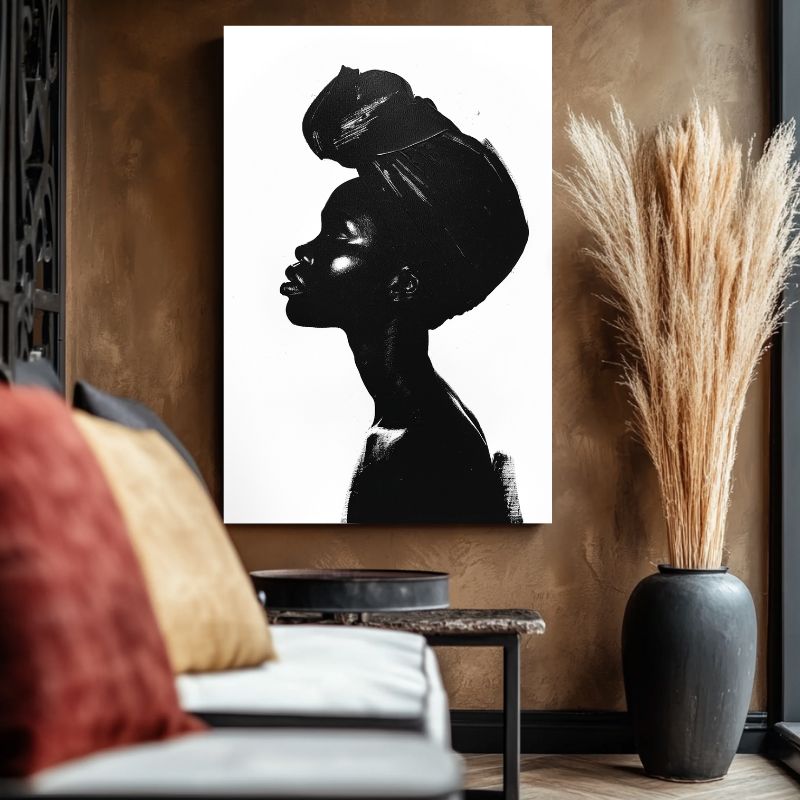 Tableau_africain_noir_et_blanc_portrait