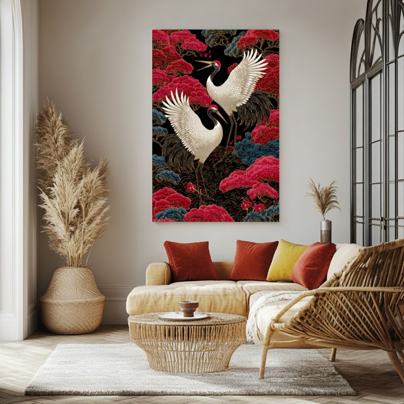 Tableau_art_japonais_grues