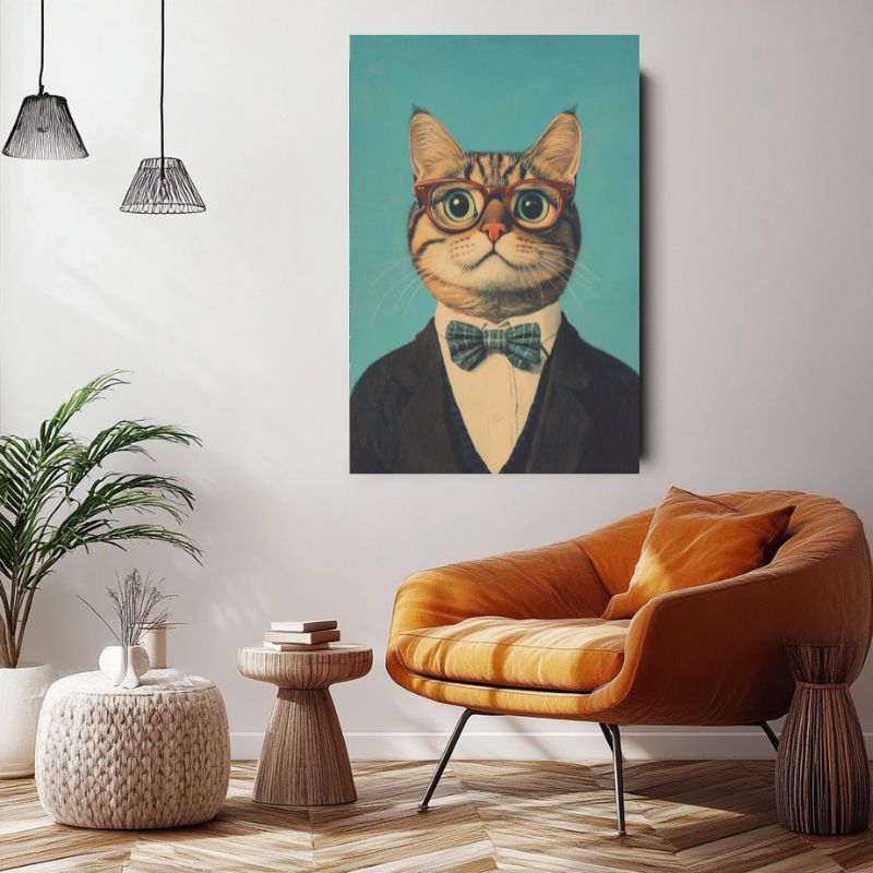 Tableau_chat_avec_lunettes_decoratif