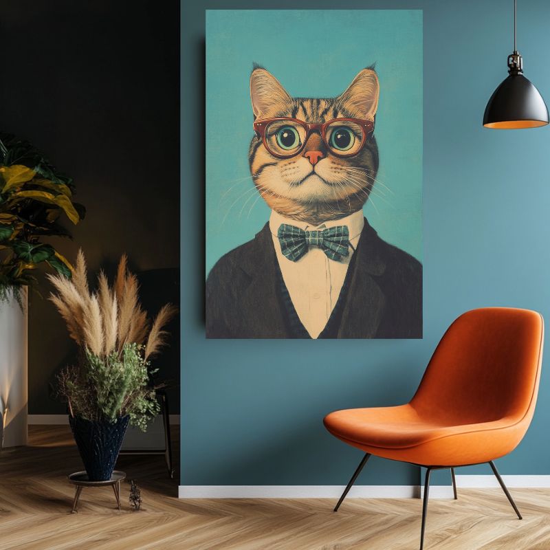 Tableau_chat_avec_lunettes_hipster