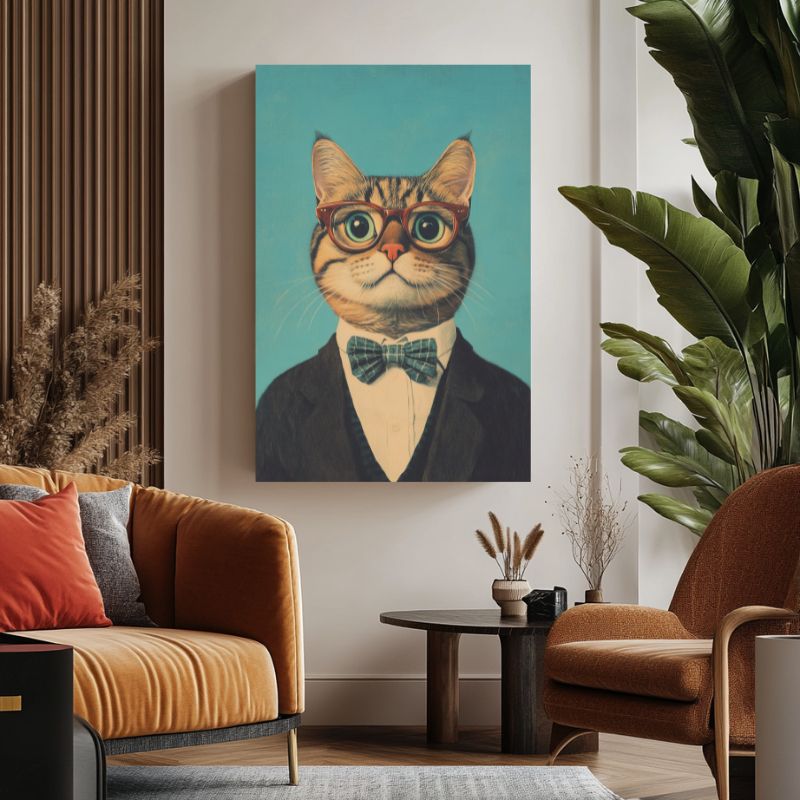 Tableau_chat_avec_lunettes_retro