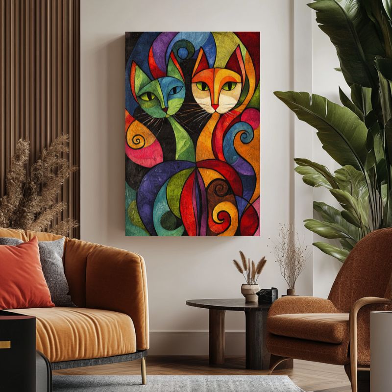 Tableau_chat_couleur_artistique